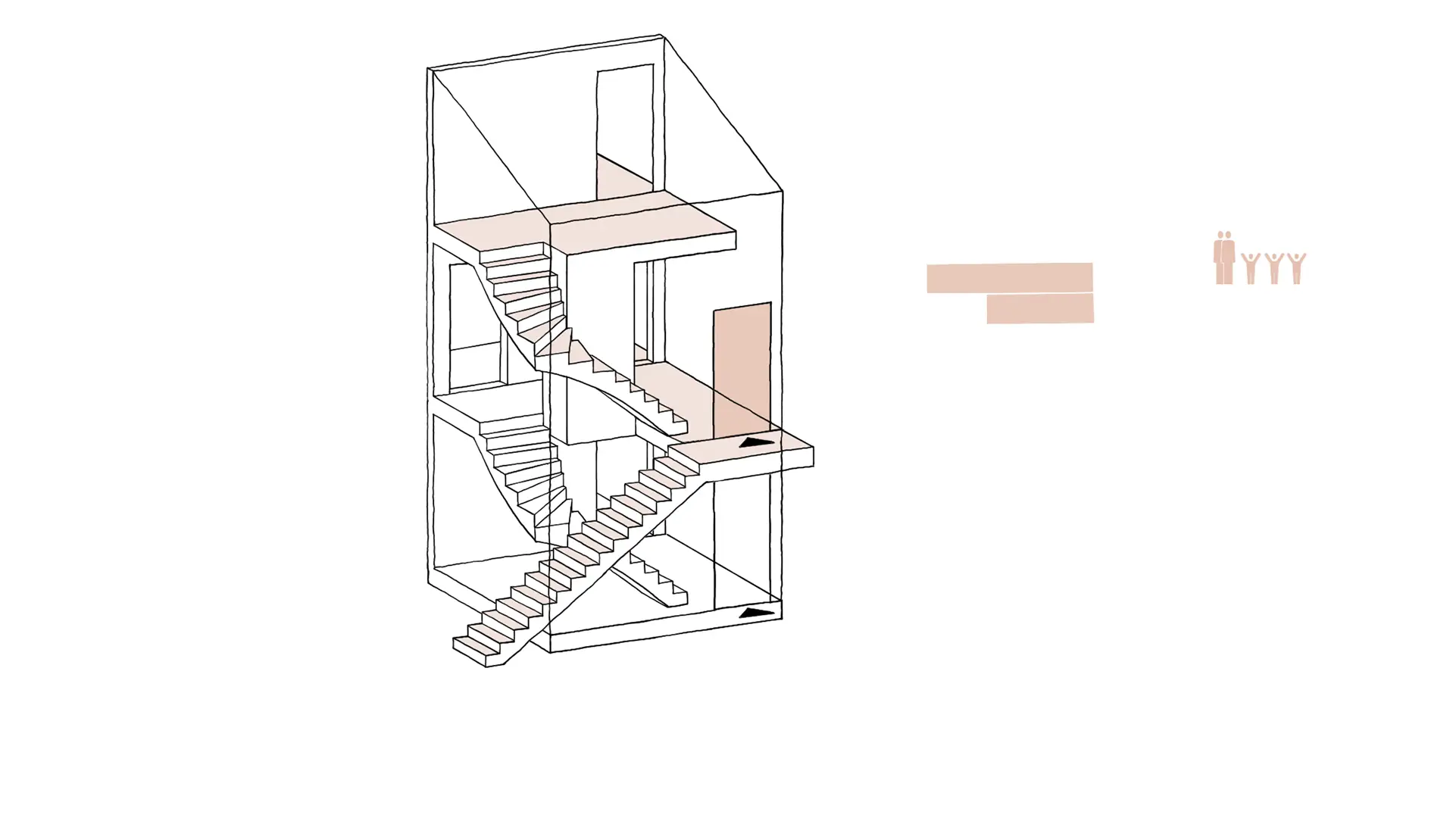 La volée du haut constituera la distribution du duplex supérieur.