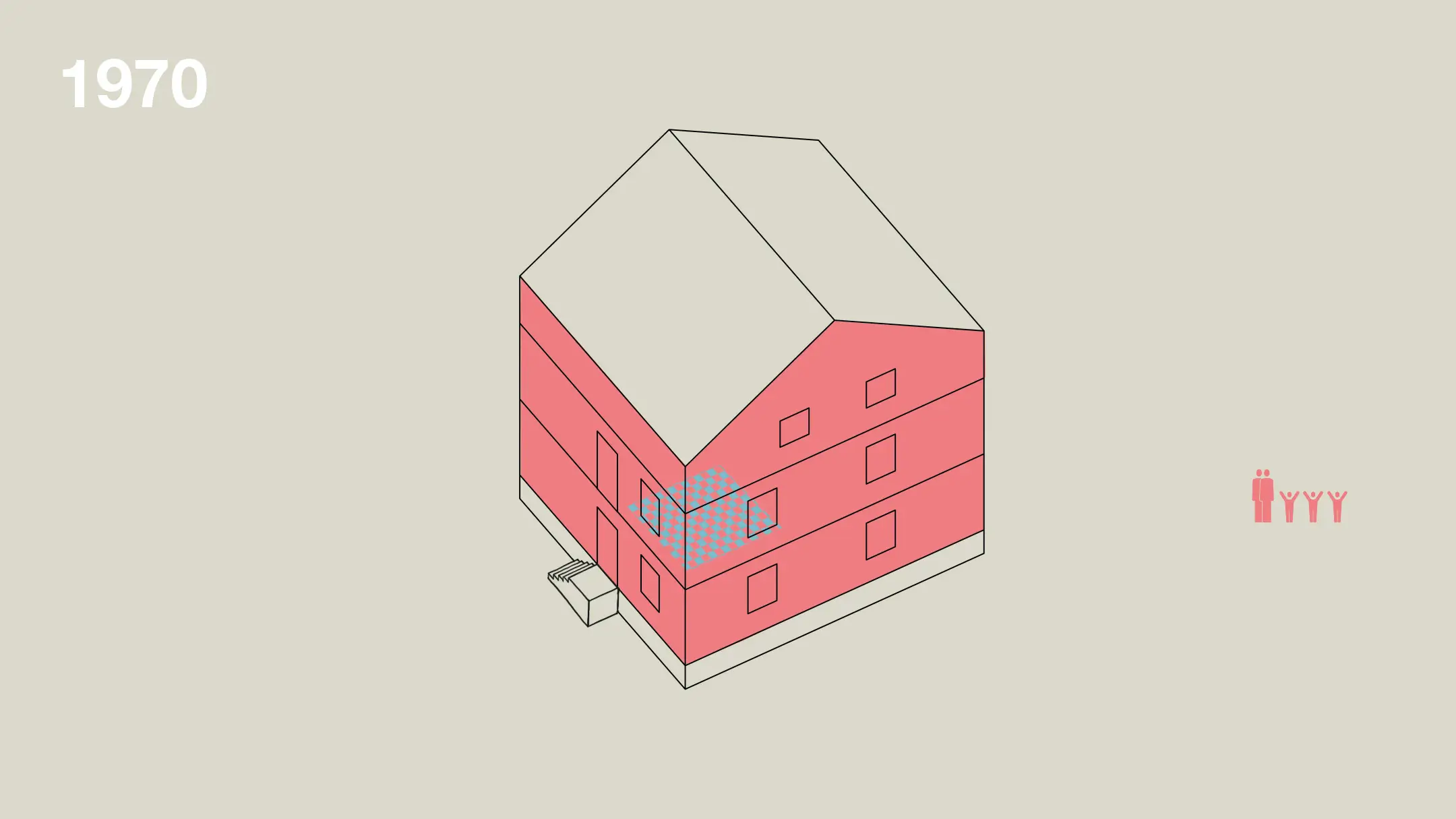 Ein Zimmer war inzwischen zum Badezimmer umgenutzt worden.