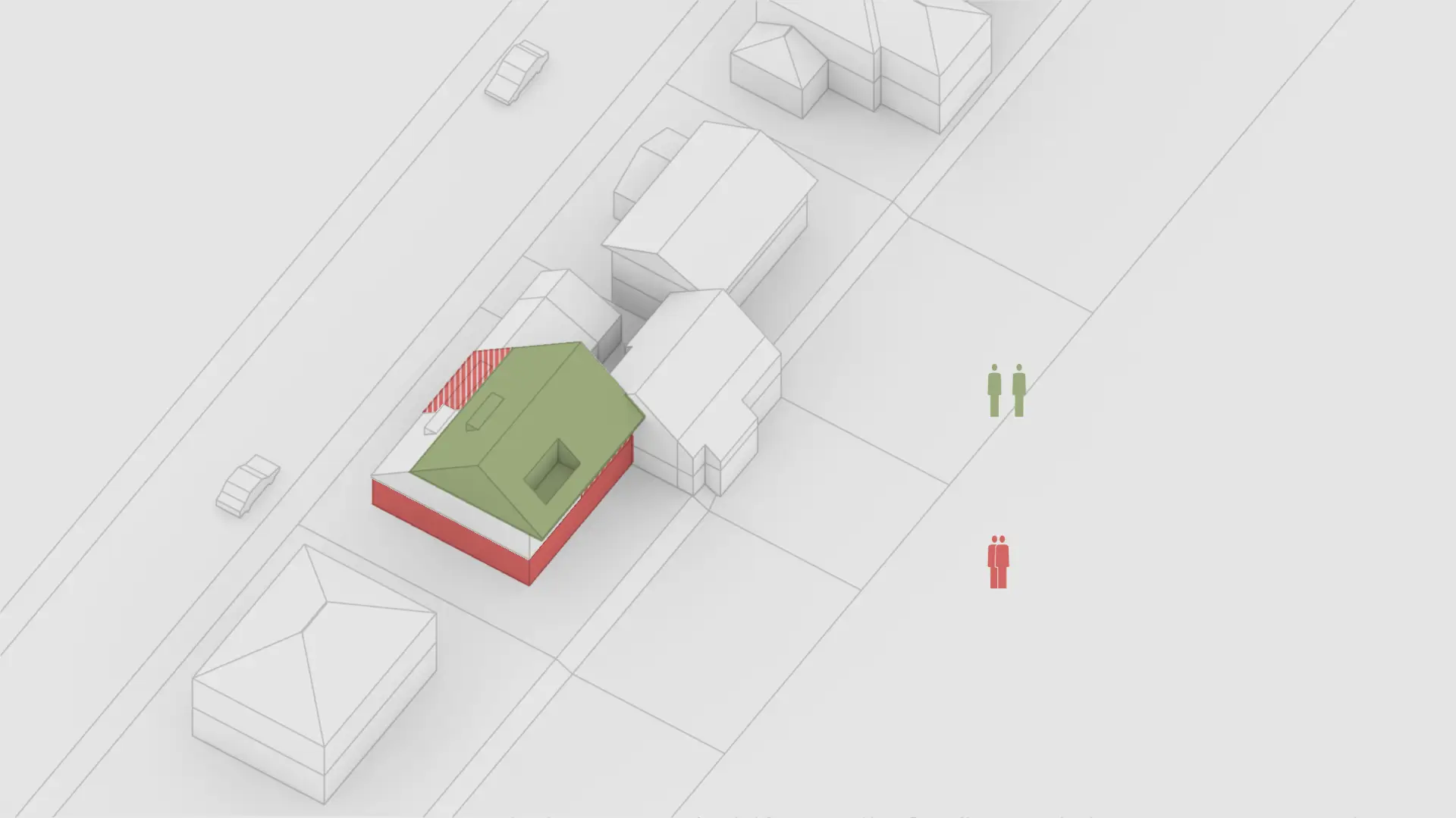 Le logement dans les combles est loué.