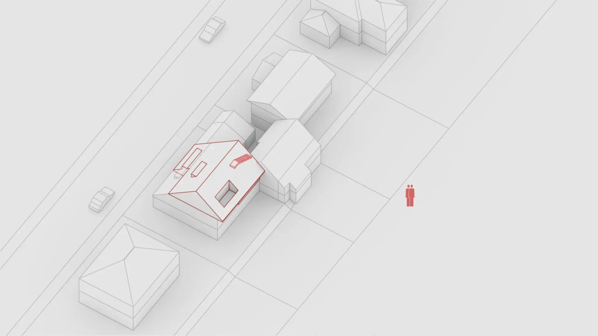 Une entrée indépendante est créée et desservie par un nouvel escalier dans la cour.