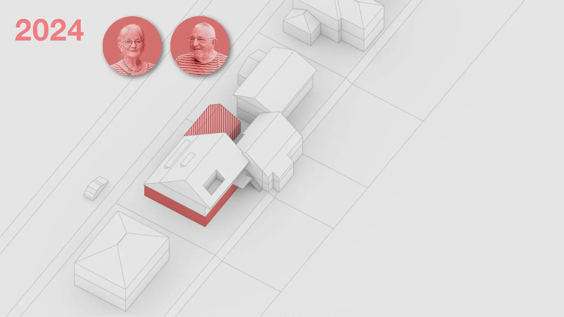 Sabine e Georg habitent au rez et disposent d'un bureau dans l'ancien garage.