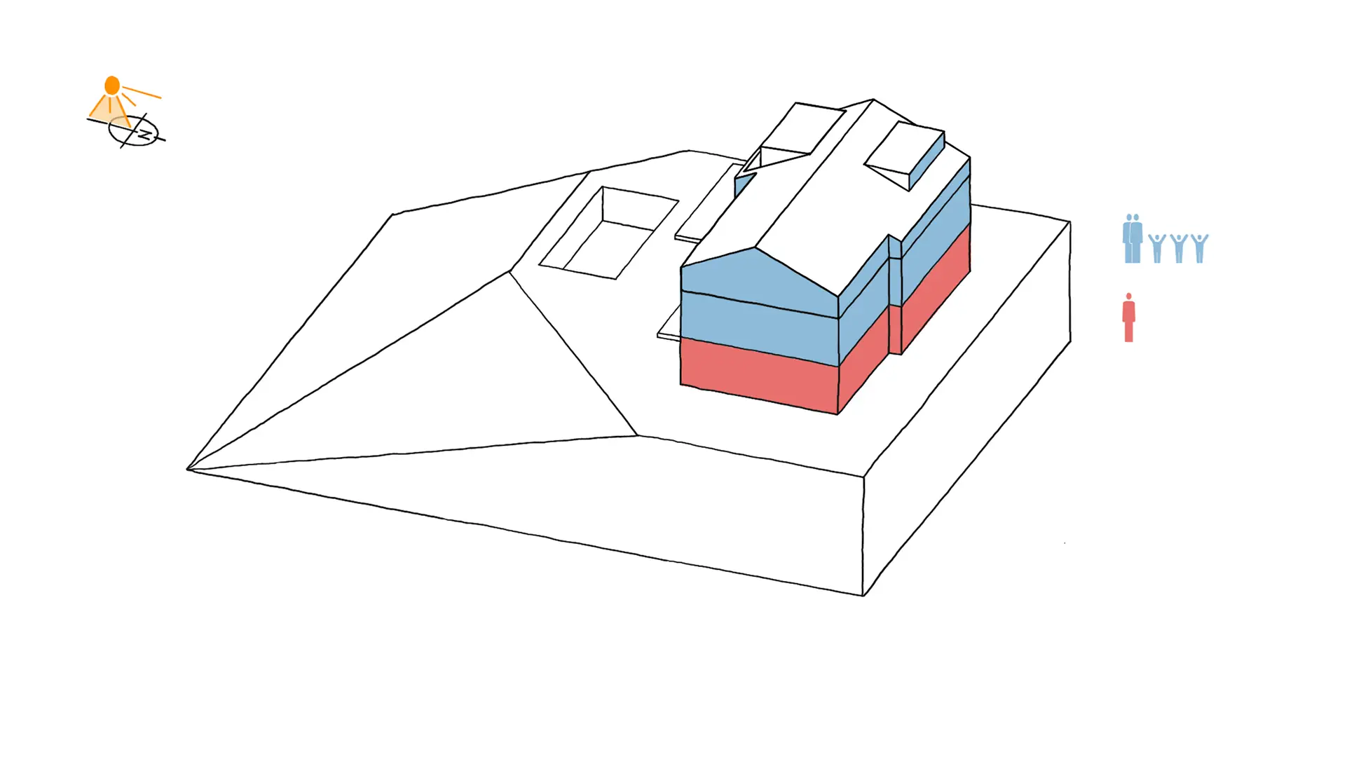 La nouvelle habitation est louée à une famille.